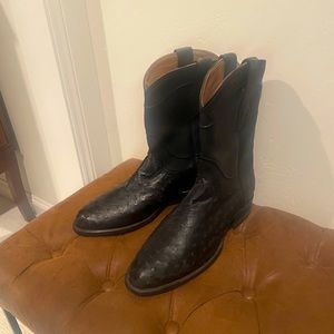 Tecovas ostrich boots. Roper heel , size 9.5 D